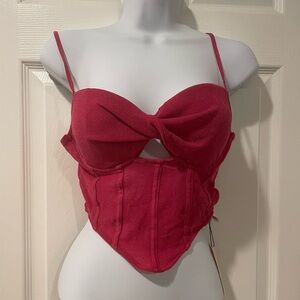 Shein cut out corset top